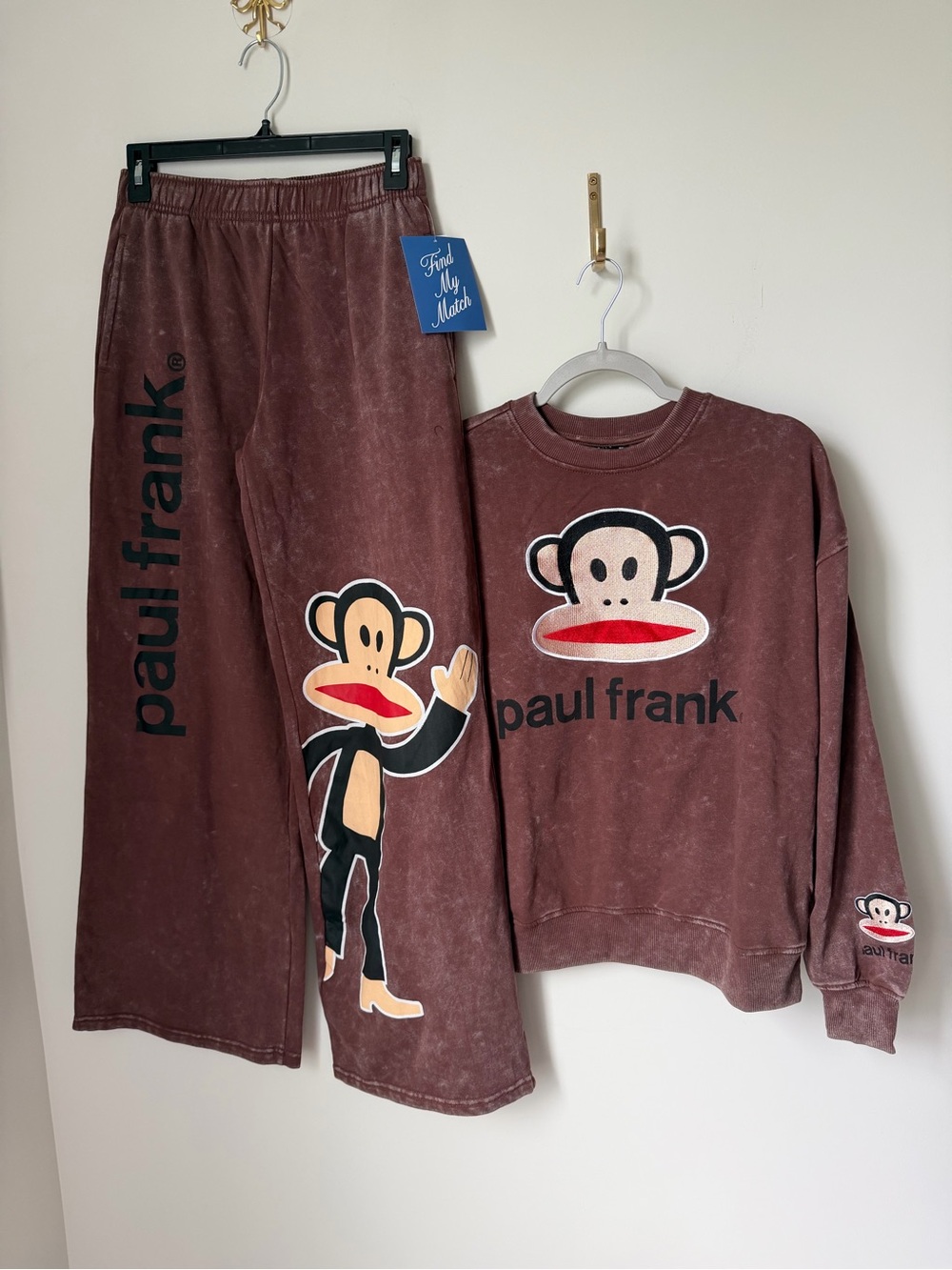 Paul Frank Brown Julius Sweatshirt & flare sweatpants two piece Set